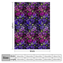 Load image into Gallery viewer, Glowing Flowers : Thin Flannel Blanket - single sided print – 4 Sizes 60’’x80, 60’’x50, 40’’x50, 40’’x30  - Free standard shipping
