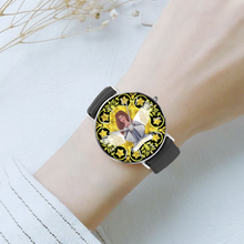 Load image into Gallery viewer, Health Angel : Quartz Watch Leather black with Gold or Silver frame - in premium gift box - 1.5 × 1.5&quot; - Free standard shipping
