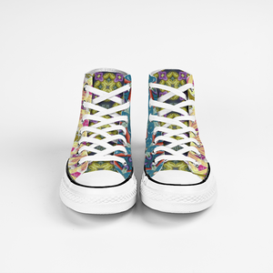 Byzantium Garden : All Star style Unisex Boots (High Top) Canvas Shoes - Free standard shipping