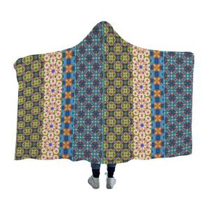 Byzantium Garden : Cloak  Hooded Blanket,  Polar Fleece-  3 Sizes: 40"x50,  50"x60",  60"x80"  - Free standard shipping