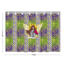 Load image into Gallery viewer, Prosperity Angel : Bath Shower Curtain – 12 different sizes – Free standard shipping
