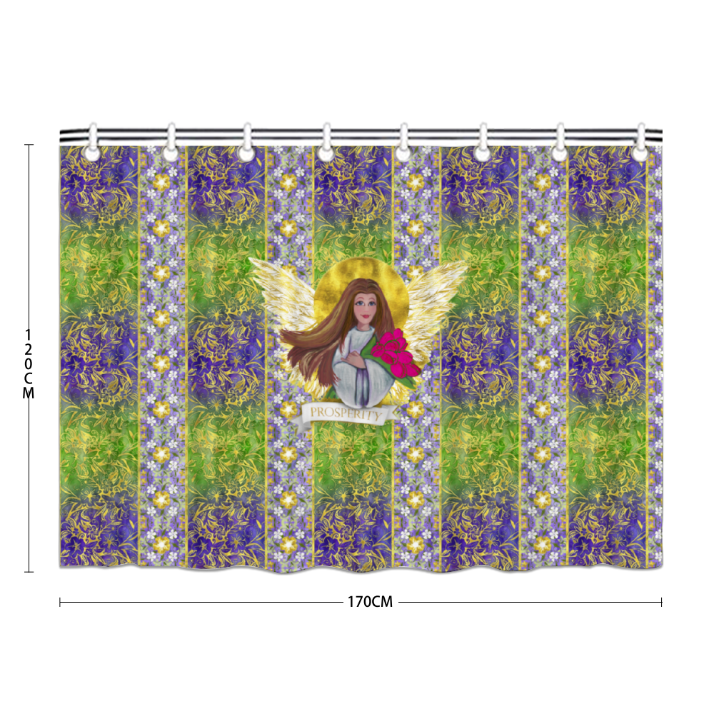 Prosperity Angel : Bath Shower Curtain – 12 different sizes – Free standard shipping