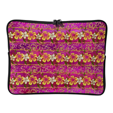 Load image into Gallery viewer, Golden Daisies magenta pattern : Briefcase sleeve - multi sizes - available for 10&quot; / 12&quot; / 13&quot; / 15&quot; / 17&quot; laptops or tablets  -  Free standard shipping
