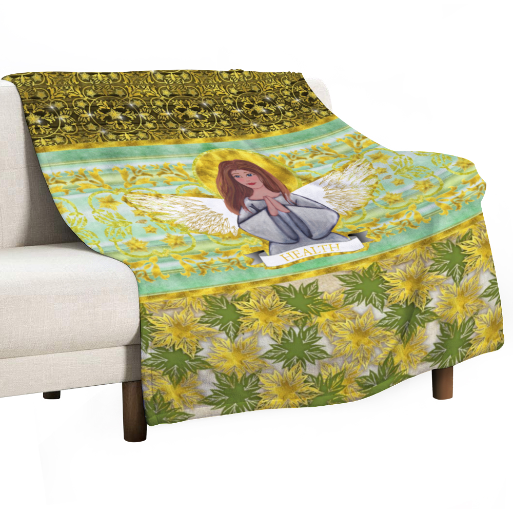 Health Angel : Thin Flannel Blanket - single sided print - 4 Sizes - Free standard shipping