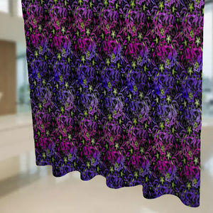 Glowing Flowers : Bath Shower Curtain – 12 different sizes – Free standard shipping