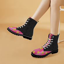 Load image into Gallery viewer, Black Boots, PU leather upper + Rubber sole - Free standard shipping
