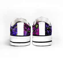 Load image into Gallery viewer, Glowing Flowers : All Star style Unisex Low top Canvas Shoes - Free standard shipping
