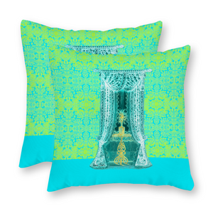 Engraving Window : Square Canvas pillow case - Double side printing - 2 sizes - Free standard shipping