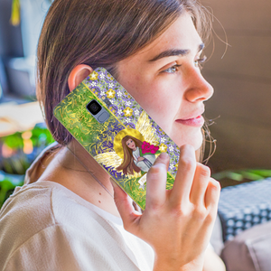 Original Art - Vassia Sarri Creations, Prosperity Angel for your Phone case,  to bring positive vibes in your life and reprogram your subconscious, so you become open towards prosperity opportunities
