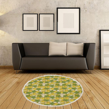 Load image into Gallery viewer, Health Angel - Leaves pattern : Round picnic or beach  Mat - 150cm x 150cm - 59&#39;&#39; x 59&#39;&#39; -  Free standard shipping
