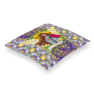 Prosperity Angel : Square Canvas pillow case - Double side printing - 2 sizes - Free standard shipping