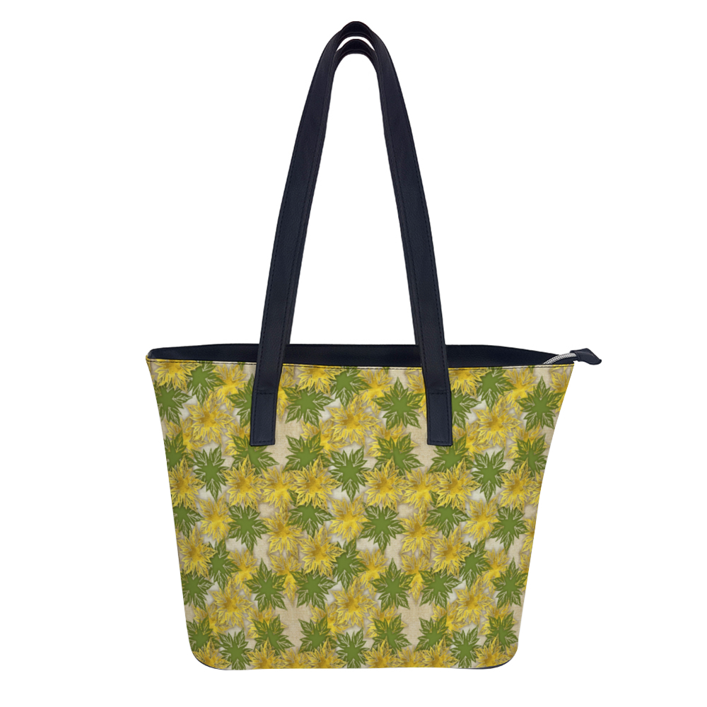 Health Angel - Leaves pattern : Trendy Handbag - 29cm x 34cm x 14cm (11.4