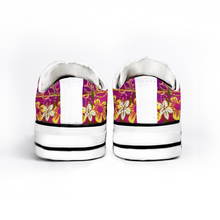 Load image into Gallery viewer, Golden Daisies Magenta : All Star style Unisex Low top Canvas Shoes - Free standard shipping
