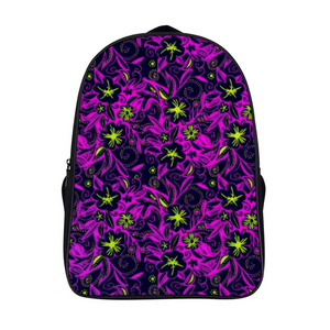 Glowing Flowers Lolitta punk pattern : Backpack lightweight - 11" x 15.7" x 6.3" - Free standard shipping