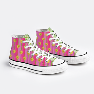 Good Fortune Angel : All Star style Unisex Boots (High Top) Canvas Shoes - Free standard shipping