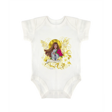 Load image into Gallery viewer, Original Art - Vassia Sarri Creations, Prosperity Angel for your baby’s jumpsuit, to bring positive vibes in your life and reprogram your subconscious, so you become open towards prosperity opportunities
