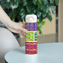 Load image into Gallery viewer, Golden Daisies mixed pattern : Thermal Bottle - 17oz Portable Thermal Bottle with Flip Cap Stainless Steel Bottle - 23cm x 6.6cm (9&quot; x 2.6&quot;)  - Free standard shipping
