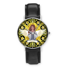 Load image into Gallery viewer, Health Angel : Quartz Watch Leather black with Gold or Silver frame - in premium gift box - 1.5 × 1.5&quot; - Free standard shipping
