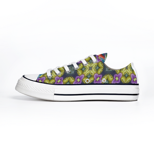 Byzantium Garden : All Star style Unisex Low top Canvas Shoes - Free standard shipping