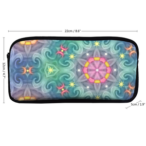 Magic Stardust - Pattern 2 : Pencil Case - 22cm x 12cm x 5cm - 8.7" x 4.7" x 2"- holds up to 60 pencils - Free standard shipping