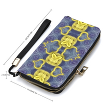 Load image into Gallery viewer, Magic Lotus: Money purse - 7.9&#39;&#39; x 4.1&#39;&#39; x 1&#39;&#39;- Credit Card Holders - Zipper Wristlet - Free standard shipping
