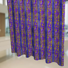 Load image into Gallery viewer, Golden Daisies purple pattern : Bath Shower Curtain – 12 different sizes – Free standard shipping
