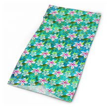 Load image into Gallery viewer, Golden Daisies Turquoise pattern : Bandana -Face cover,  Multi-Function Headband for Adults - 50cm x 25cm / 19.6&#39;&#39; x 9.8&#39;&#39; - Free standard shipping
