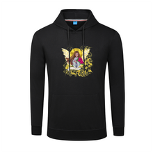 Load image into Gallery viewer, Original Art - Vassia Sarri Creations, Properity Angel for your sweater pullover with pocket, to bring positive vibes in your life and reprogram your subconscious, so you become open towards prosperity opportunities
