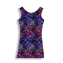 Load image into Gallery viewer, Glowing Flowers : Tank Mini stretchy Dress - pattern2 - Polyester - Free standard shipping
