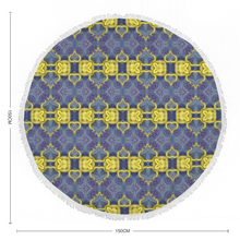 Load image into Gallery viewer, Magic Lotus: Round picnic or beach  Mat - 150cm x 150cm - 59&#39;&#39; x 59&#39;&#39; -  Free standard shipping
