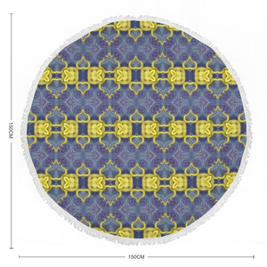 Magic Lotus: Round picnic or beach  Mat - 150cm x 150cm - 59'' x 59'' -  Free standard shipping