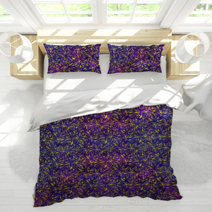 Nightfall Celebration : 3 piece set bedding covers - Single  to extra large double size (choose among 8 sizes)  2x Pillowcases & 1x Quilt Cover – Free standard shipping