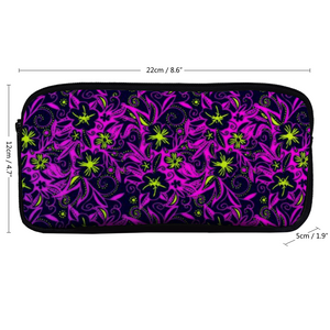 Glowing flowers Lolitta punk pattern : Pencil Case - 22cm x 12cm x 5cm - 8.7" x 4.7" x 2"- holds up to 60 pencils - Free standard shipping