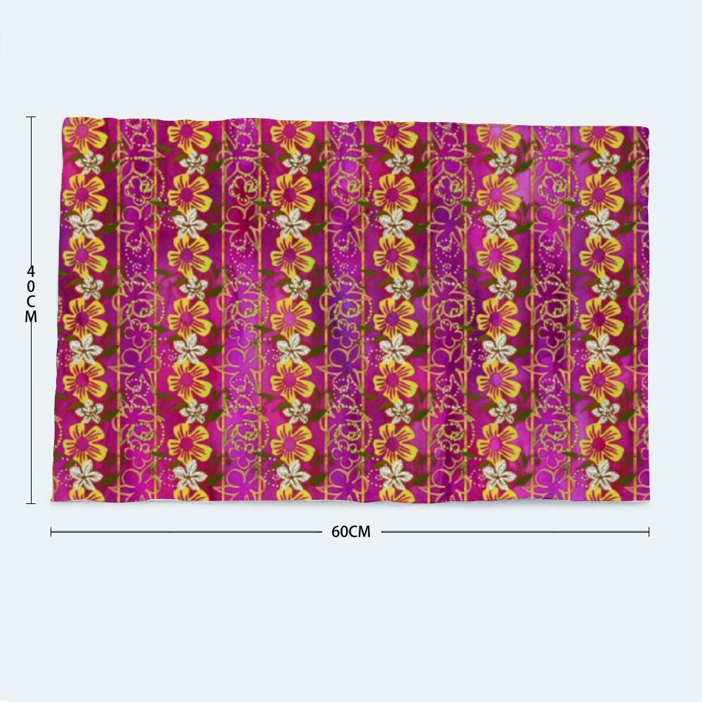 Golden Daisies - Magenta pattern : Small towel for face and hands - 16'' x 24'' - 40cm x 60cm - Free standard shipping