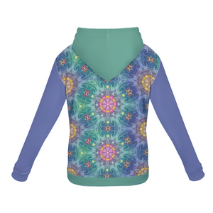 Magic Stardust main pattern : Sweater hoodie with pocket allover print  - Small Up to 7XL - Free standard shipping