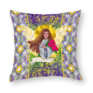 Prosperity Angel :  Square Cotton pillow case - Double side printing - Multi sizes - Free standard shipping