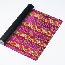 Load image into Gallery viewer, Golden Daisies Magenta Pattern : Large Rectangular Non-slip Mouse Pad 40cm x 90cm 16&quot; x 35&quot; - Free standard shipping
