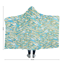 Load image into Gallery viewer, Angelic Feathers : Cloak  Hooded Blanket,  Polar Fleece-  3 Sizes: 40&quot;x50,  50&quot;x60&quot;,  60&quot;x80&quot;  - Free standard shipping
