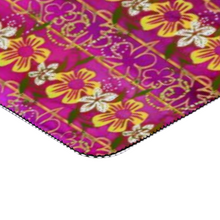 Load image into Gallery viewer, Golden Daisies Magenta Pattern : Large Rectangular Non-slip Mouse Pad 40cm x 90cm 16&quot; x 35&quot; - Free standard shipping
