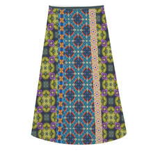 Load image into Gallery viewer, Byzantium Garden: A-line Midi Skirt - Polyester stretch fabric - Free standard shipping
