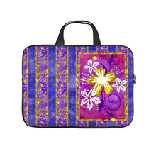 Load image into Gallery viewer, Golden Daisies Purple pattern : Briefcase for laptop with handles - 17’’  -  Free standard shipping
