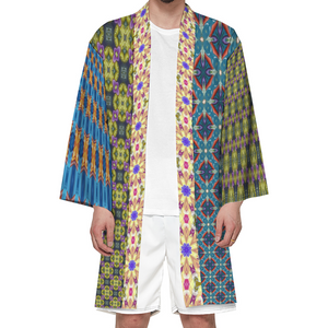 Byzantium Garden : Unisex Haori Kimono - idoors and outdoors fashionable jacket – Small up to 8XL - Free standard