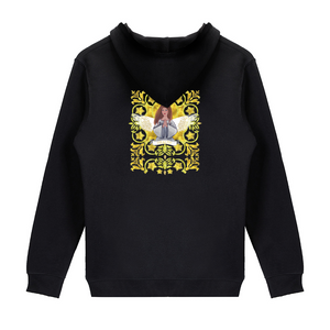 Health Angel : Unisex Zippered Hoodie Cotton (50%)- Black or White -  Gildan 88600 - XS to 2XL