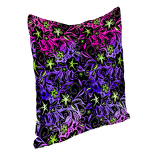 Load image into Gallery viewer, Glowing Flowers :  Square Cotton pillow case - Double side printing - Multi sizes - Free standard shipping
