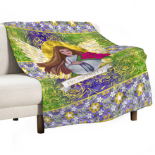 Load image into Gallery viewer, Prosperity Angel : Thin Flannel Blanket - single sided print – 4 Sizes 60’’x80, 60’’x50, 40’’x50, 40’’x30  - Free standard shipping
