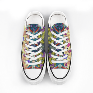 Byzantium Garden : All Star style Unisex Low top Canvas Shoes - Free standard shipping