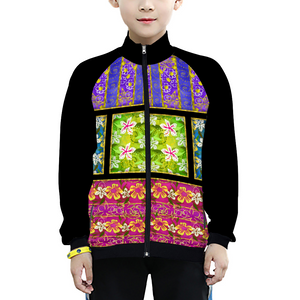 Golden Daisies : Kids' Japanese Terry Baseball Jacket - Free standard shipping