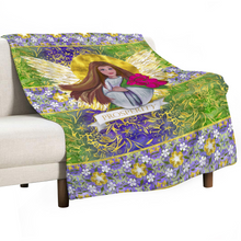 Load image into Gallery viewer, Prosperity Angel : Thin Flannel Blanket - single sided print – 4 Sizes 60’’x80, 60’’x50, 40’’x50, 40’’x30  - Free standard shipping
