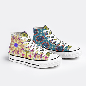 Byzantium Garden : All Star style Unisex Boots (High Top) Canvas Shoes - Free standard shipping