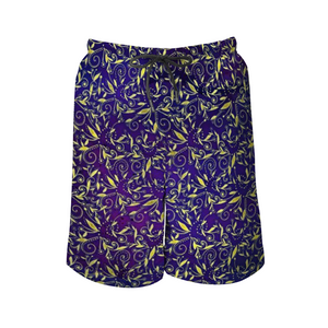 Nightfall Celebration purple : Men's Quick Dry Swim Beach Shorts – Elastic waist – Polyester – Free standard shipping